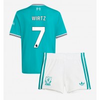 Liverpool Florian Wirtz #7 Tretí Detský futbalový dres 2025-26 Krátky Rukáv (+ trenírky)